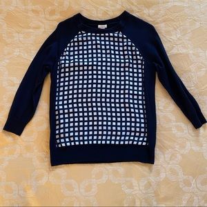 J. Crew Factory Checked Print Sweater